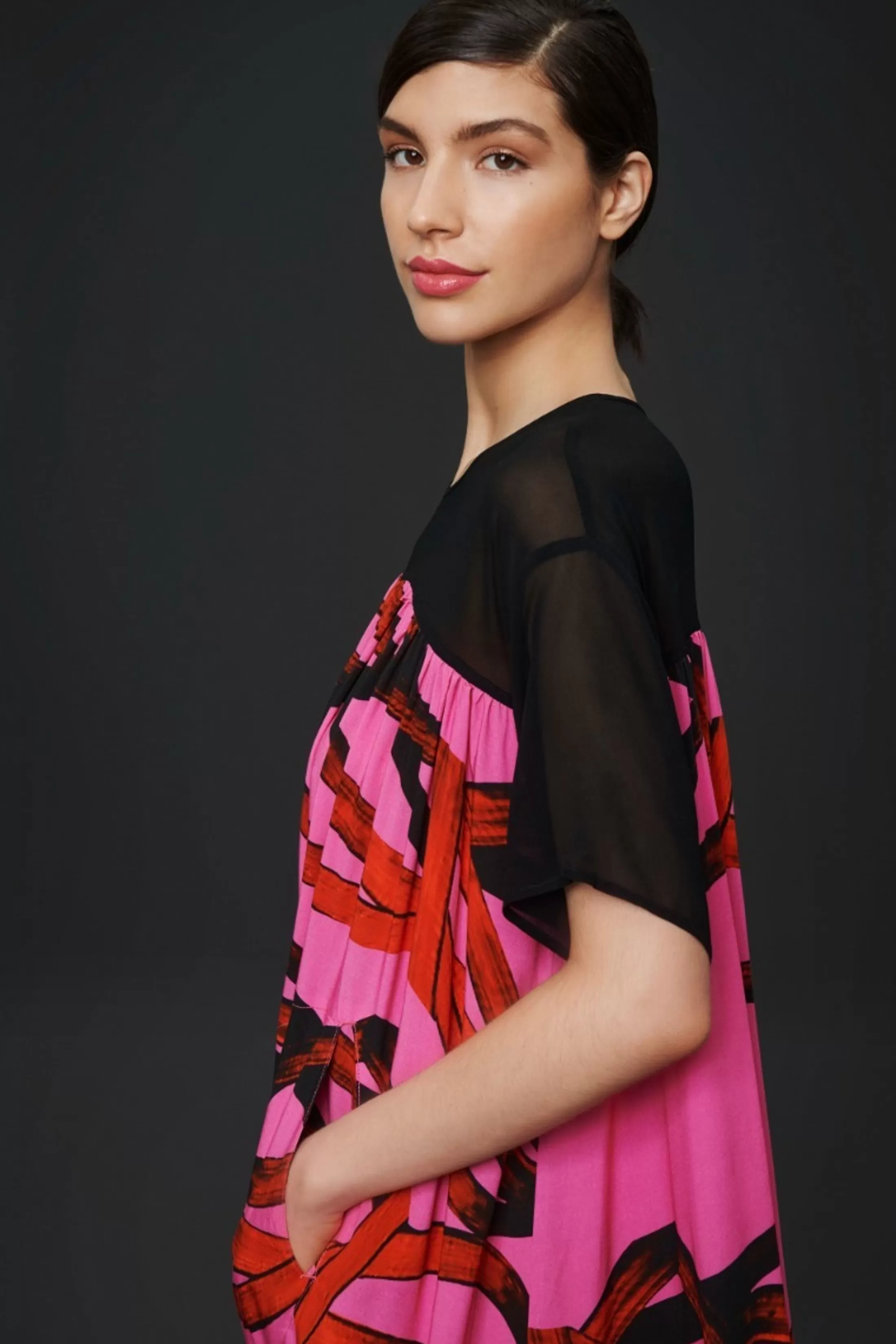 domino_fsc_kjole_2-1.webp Kjoler<BITTE KAI RAND Domino Fsc Kjole Lily White/Black Domino | Shell/Coral Domino | Colour Dream