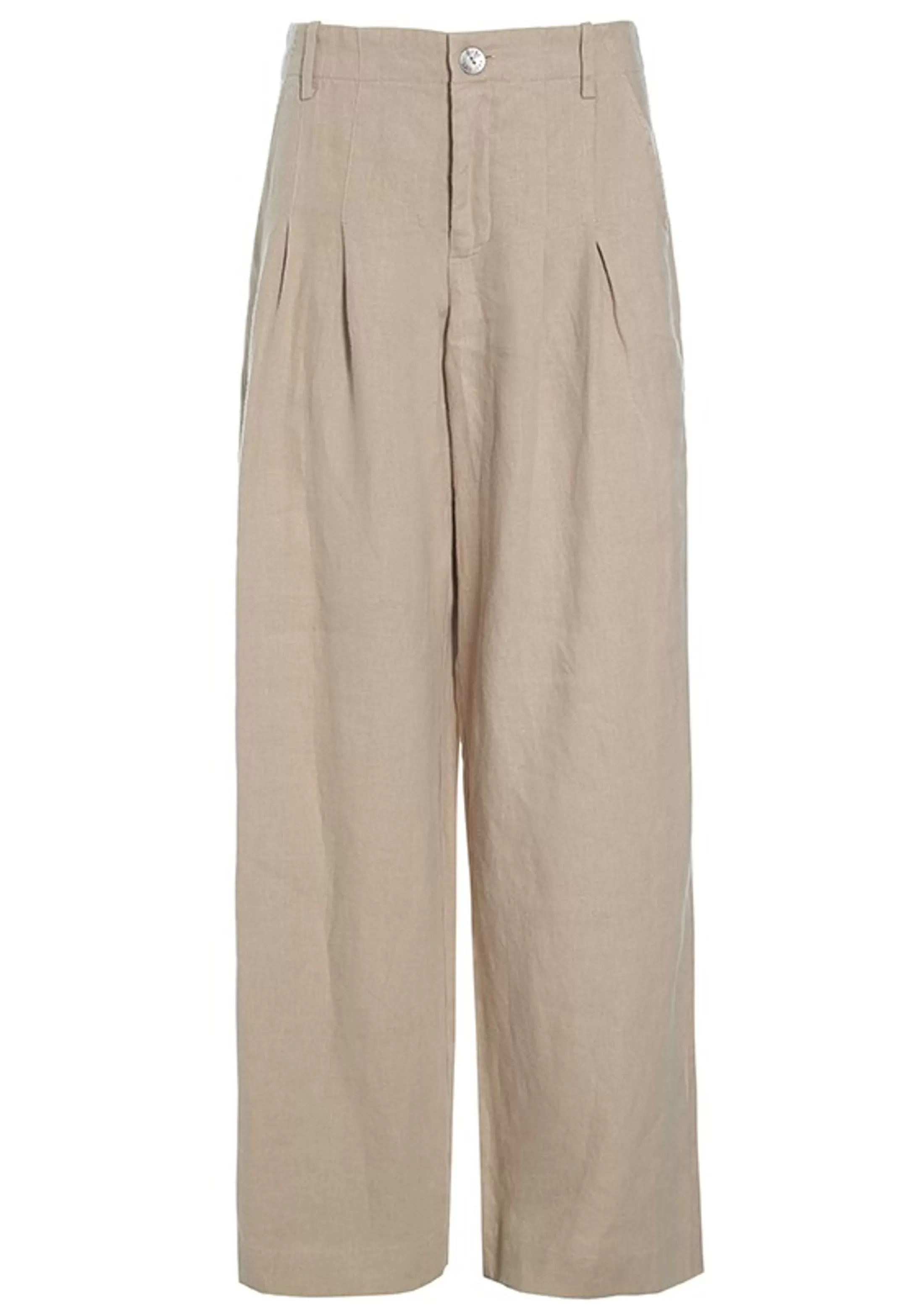 lazy_linen_bukser_med_laeg_6-1.webp Bukser<BITTE KAI RAND Lazy Linen Bukser Med Laeg Black | Lily White | Palm Green | Warm Taupe