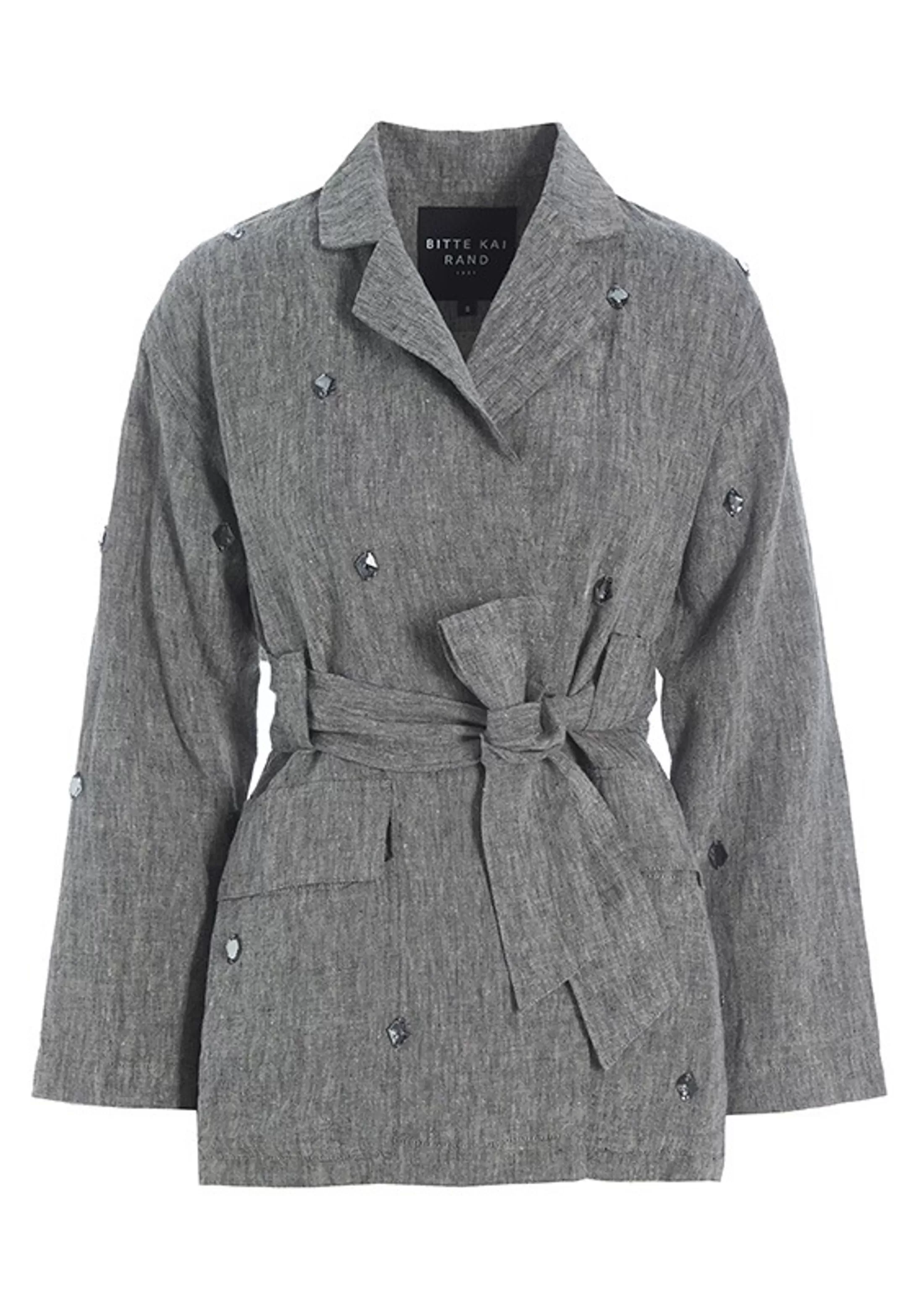 lazy_linen_jakke_med_sten_4-1.webp Jakker & Blazere<BITTE KAI RAND Lazy Linen Jakke Med Sten Black/Ivory Changeant | Caramel Changeant