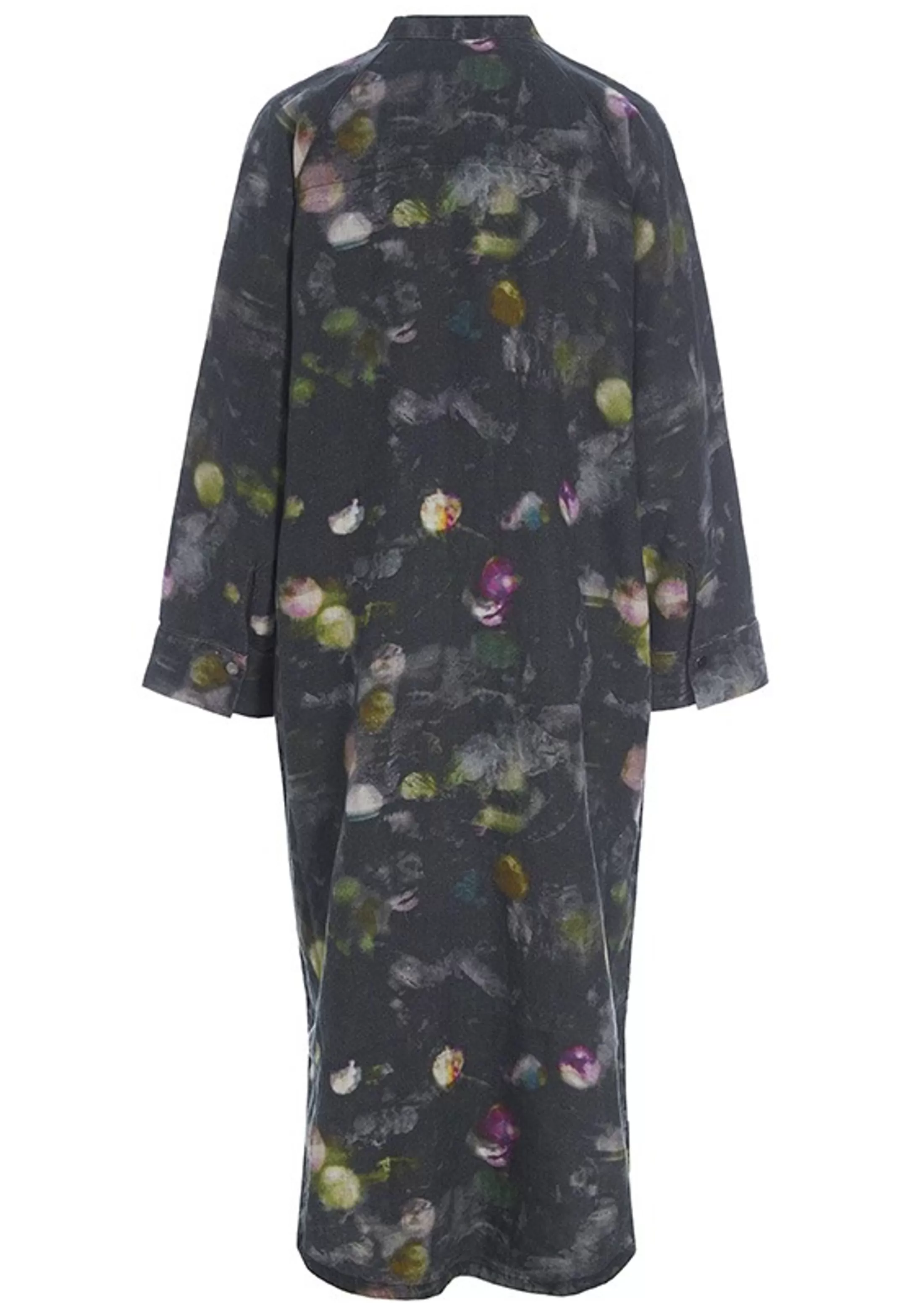 lazy_linen_skjortekjole_6-3.webp Kjoler<BITTE KAI RAND Lazy Linen Skjortekjole Black/Ivory Changeant | Caramel Changeant