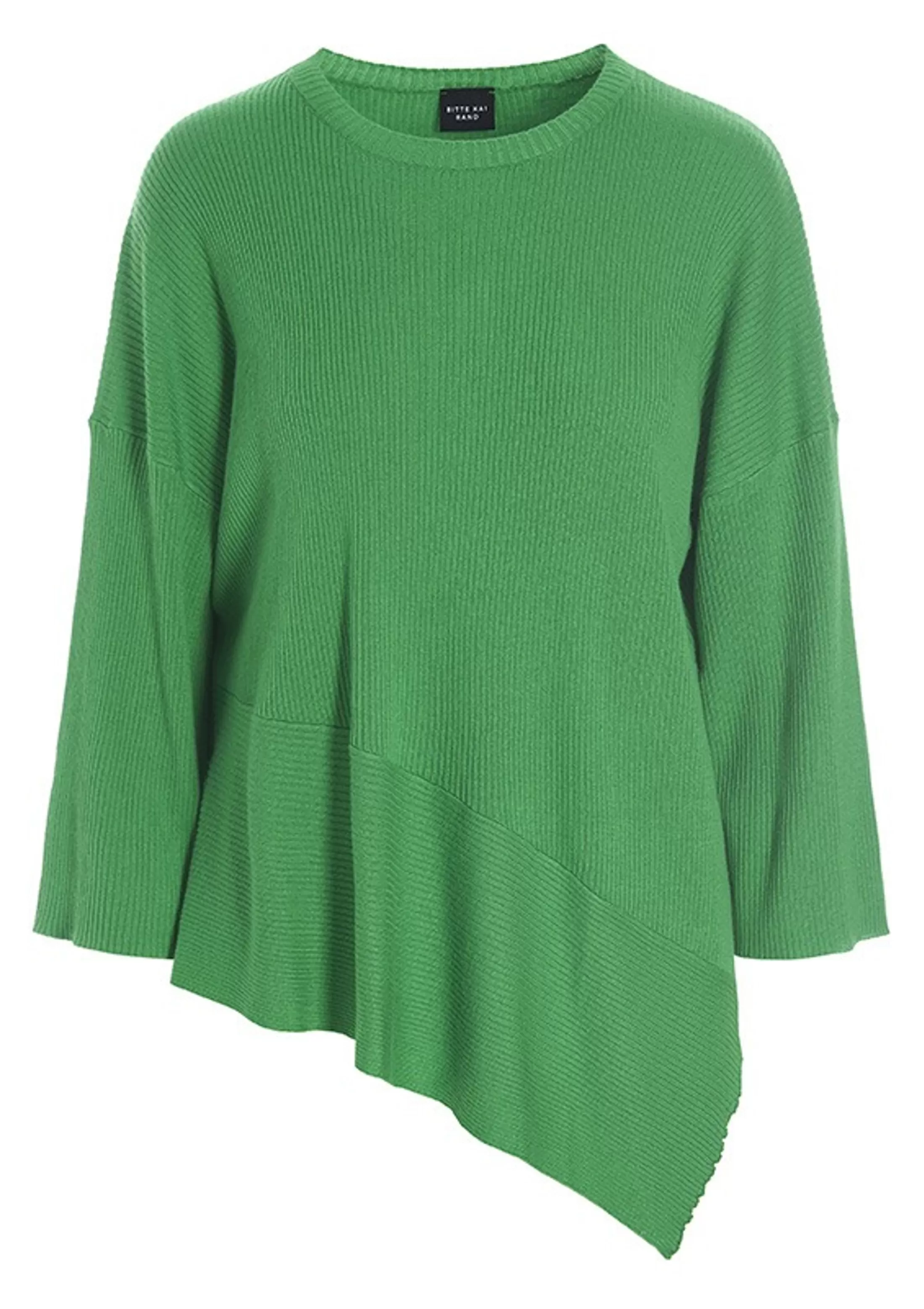 wakasu_wool_blend_asymmetrisk_bluse_7-1.webp Bluser<BITTE KAI RAND Wakasu Wool Blend Asymmetrisk Bluse Black | Metal Melange | Vibrant Green | Caramel